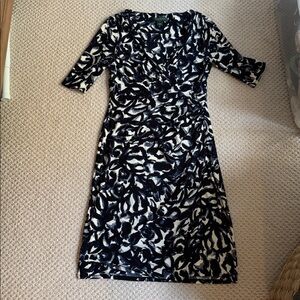 Ralph Lauren Navy and White Dress